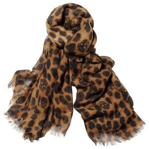 alexander mcqueen leopard print scarf|More.